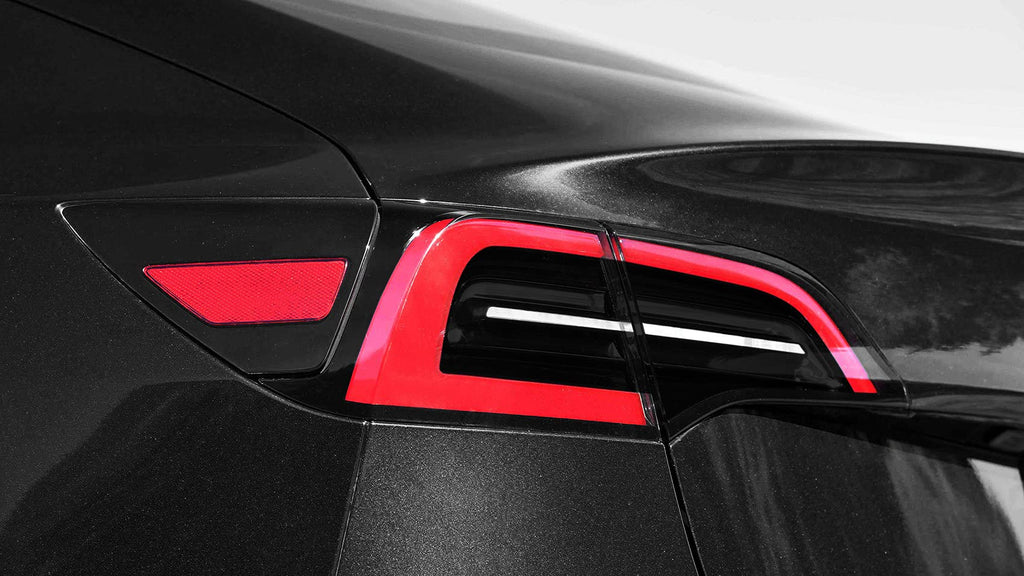SlickMod PreCut Vinyl Smoke Tint for 2020-2022 Tesla Model Y Tail Light (3. Taillight Insert w/Cutout, 20percent Dark Smoke)
