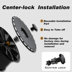 19 Inch Wheel Covers for Tesla Model Y Juniper Crossflow Wheels 2025, Centers Lock Installation Rim Protector, Full Coverage Hubcaps Exterior Accessories (Black Ring, 4 PCS)