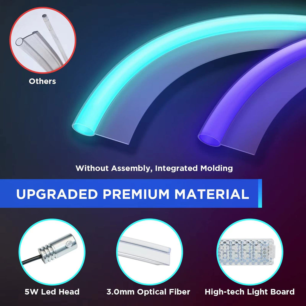 Nestour Interior Car Neon Light Fit for Tesla Model 3 Y 2021 2022 2023 (Center Console+Dashboard+Seat+4 Foot Lights) with Matching Armrest Organizer, Tesla Ambient Lights, APP-Controlled RGB LED