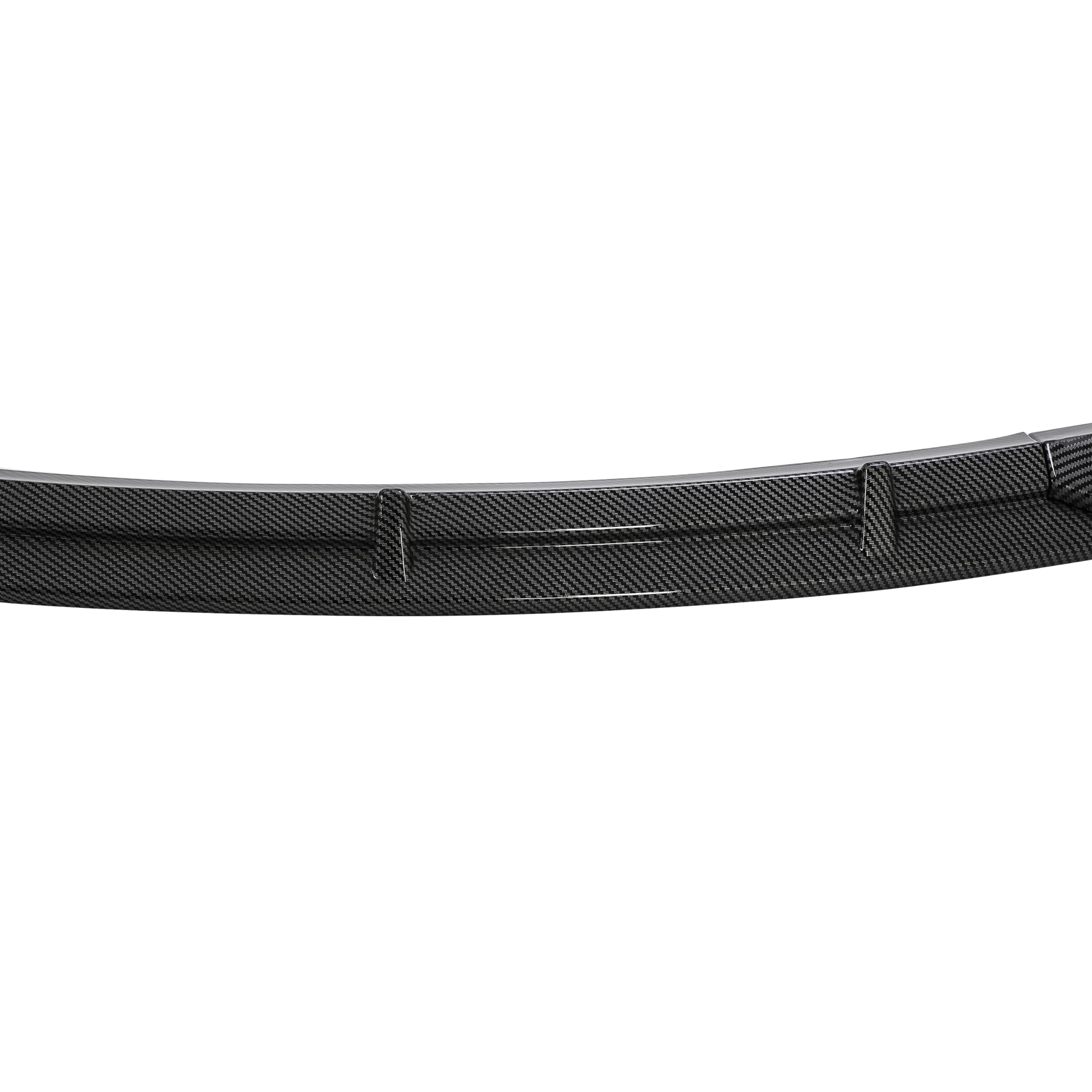 Carbon Fiber Style Front Lip Spoiler - FITS - 2016-2020 Tesla Model S - 3Pcs  Front Bumper Lip -FITS - 2016-2020 Tesla Model S 3Pcs - Carbon Fiber Style Front Lip Spoiler / Splitter / Air Dam / Body Kit / Trim  - $69.00