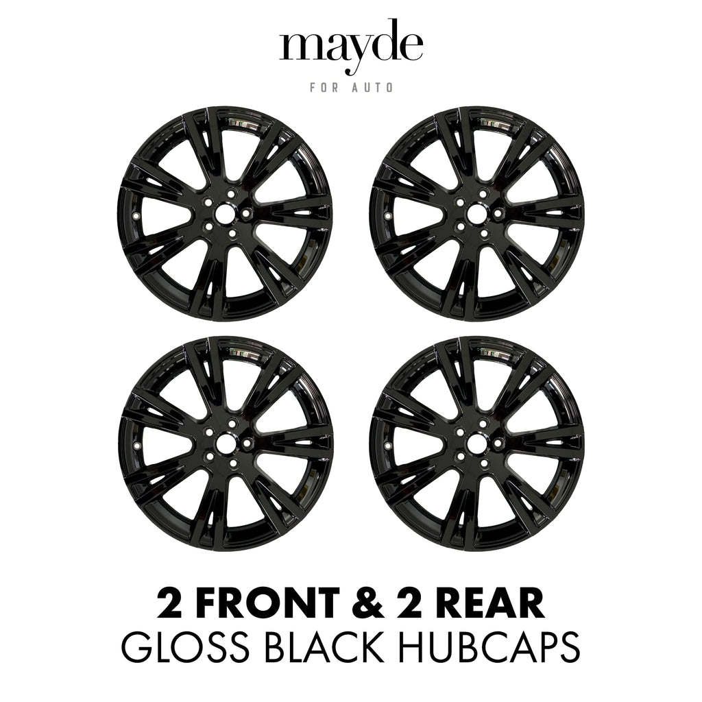 Mayde 19-Inch Wheel Covers fits 2020-2024 Tesla Model Y Rims, Replacement Hub Caps (Set of 4, Gloss Black)