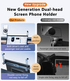 DICMKY Dual Head Tesla Phone Mount Model Y/3 2026 2025 2024 2023 2022 2021, [Magnetic/Clip] Car Accessories for Tesla Screen Phone Holder Stand, (Fit for Tesla Model Y(Juniper)/3(Highland))
