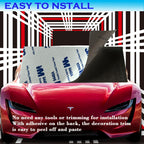 YHCDSEA Dual Motor Badge Emblem Sticker Plaid Decor Compatible for Model 3 Y X S Accessories (A-Plaid)