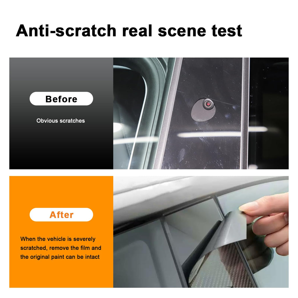 FDAIUN for 2025 Tesla Model Y Juniper PPF Precut Car Paint Protective Film Self Adhesive TPU Car Wrap Film Scratch Protector Exterior Accessories Black (Carbon Fibre, Rear Tail Light)