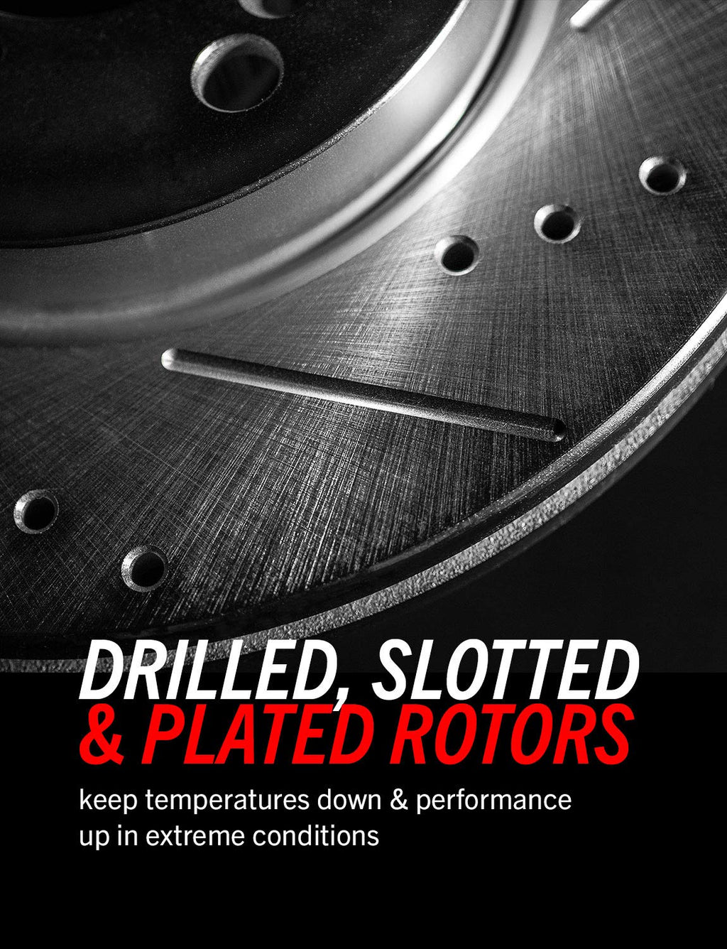 POWERSTOP Front and Rear Z26 Carbon-Fiber Ceramic Brake Pads with Drilled and Slotted Rotors Brake Kit For Tesla 3 2017-2021 [Vehicle Specific]