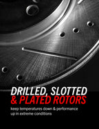 POWERSTOP Front and Rear Z26 Carbon-Fiber Ceramic Brake Pads with Drilled and Slotted Rotors Brake Kit For Tesla 3 2017-2021 [Vehicle Specific]