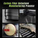 Leeiion Dashboard Cover Trim Real Carbon Fiber for After 2023.5 Tesla Model 3&Y Dashboard Wrap 3K Toray Dry Carbon Fiber Interior Decoration Compatible with Tesla Model 3&Y (Matte)