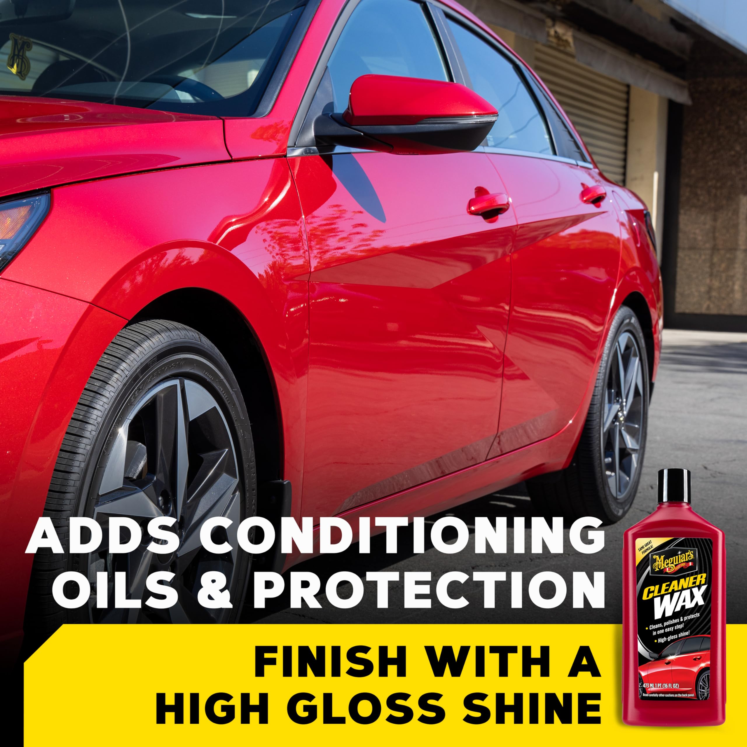 Meguiar's Cleaner Wax - Liquid Car Wax, Cleans, Polishes and Protects Your Vehicle - Easy to Use, Long-lasting Shine - 16 Oz
