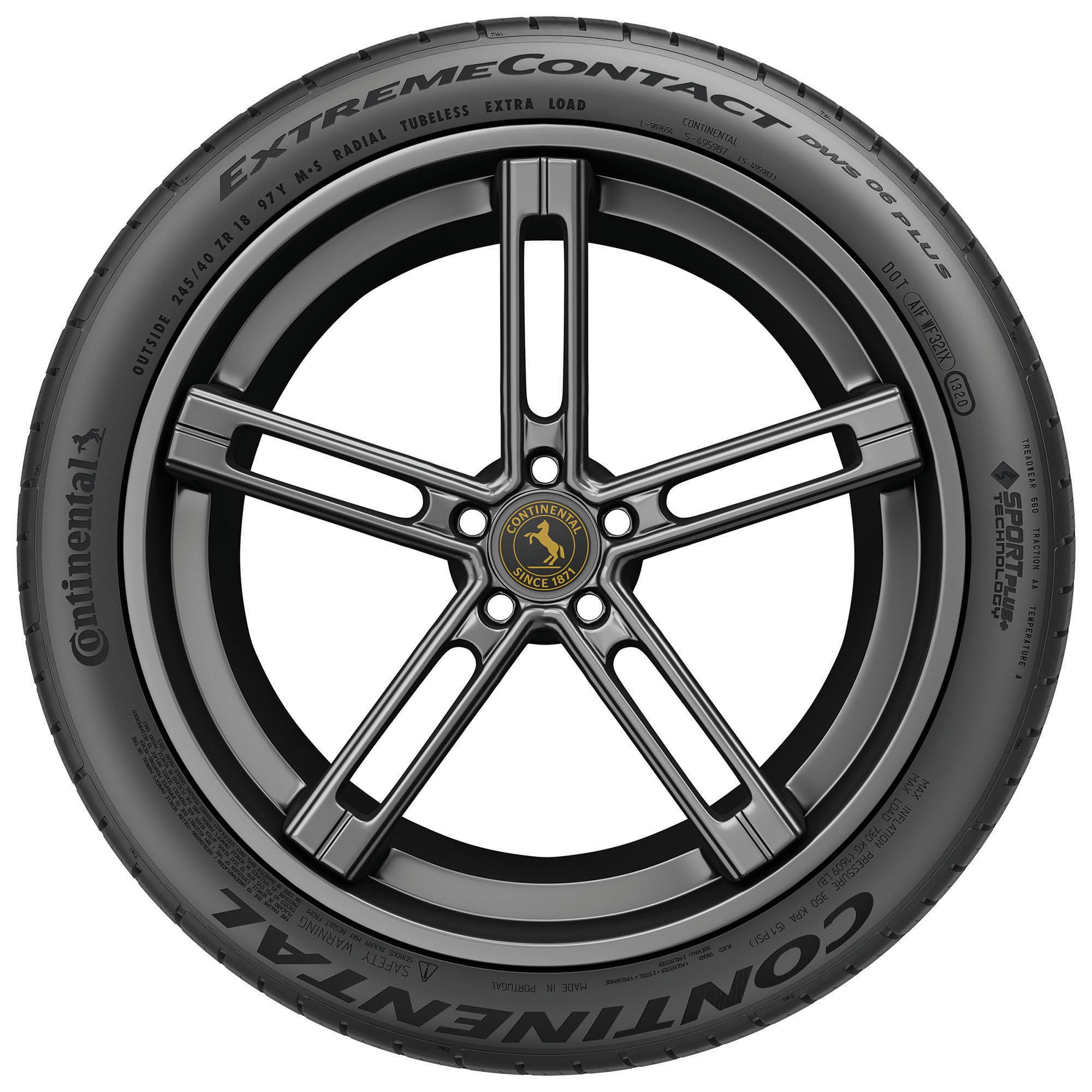 Continental ExtremeContact DWS06 PLUS UHP All Season 255/45ZR19 104W XL Passenger Tire