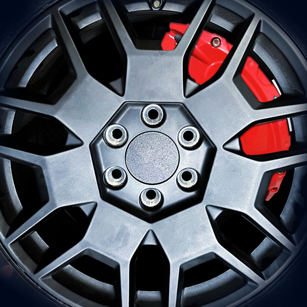 TESCYBERMODS Caliper Covers Compatible with Tesla Cybertruck Accessories 2023,2024,Front and Rear Brake Caliper Covers Set of 4 for Cybertruck Pickup Truck Wheel Accessories(Red)