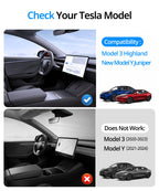 UBeesize Tesla Model Y Juniper Accessories (2025-2026), Center Console Organizer Tray for Model 3 Highland(2024-2025), Double-Layer Sliding Armrest Hidden Storage Box, 5PCS Black