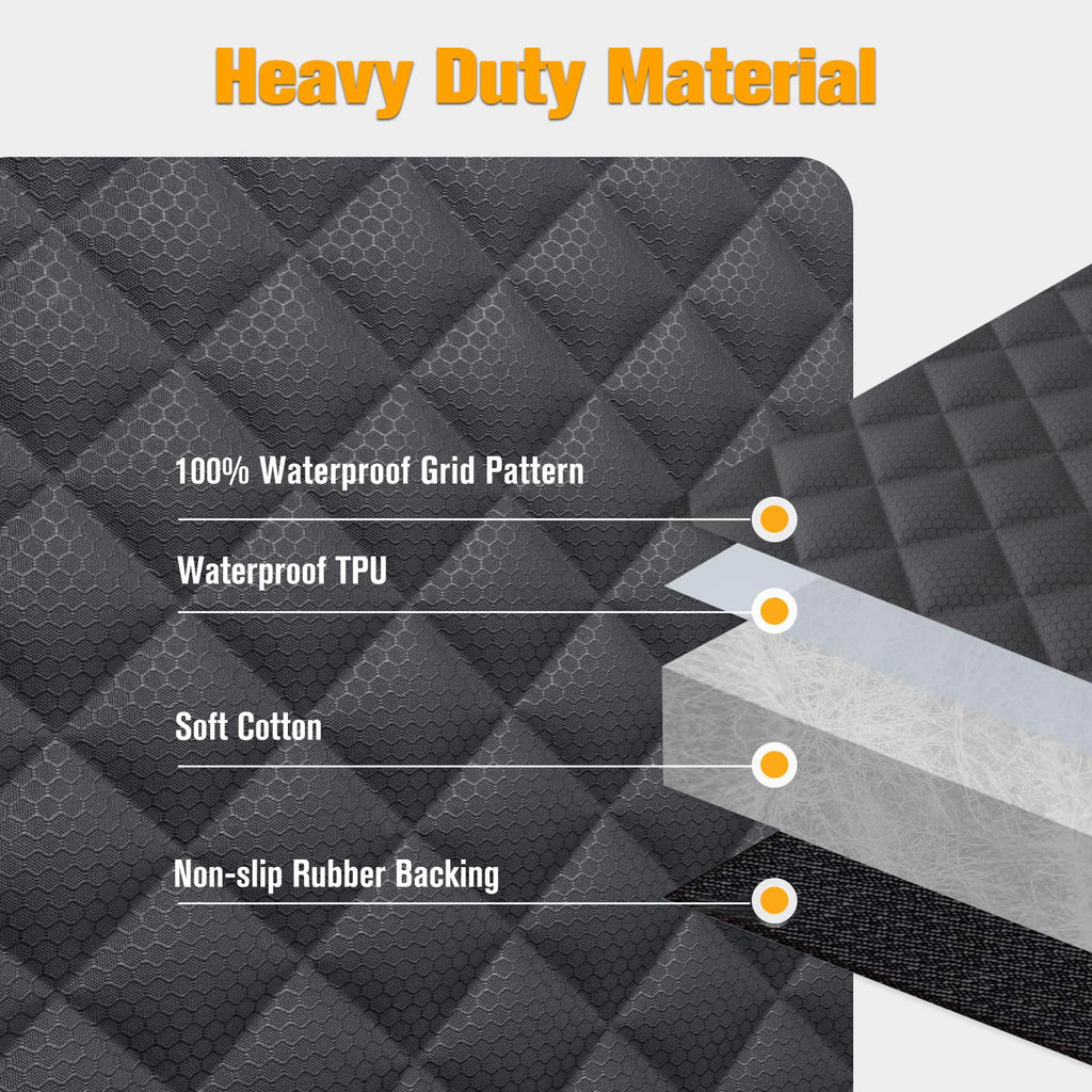 PETICON Dog Seat Covers for Tesla Model 3 & Y Back Seat with 2 Pack Door Protectors, 100% Waterproof Dog Hammock for Tesla with Mesh Window & Headrest Protection Prevents Scratches and Scuffs