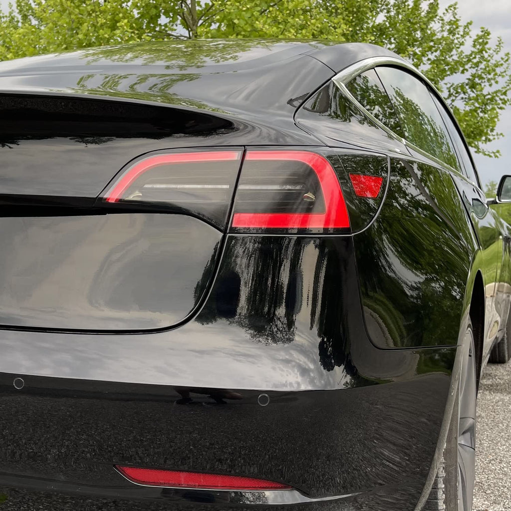 SlickMod PreCut Vinyl Smoke Tint for 2020-2022 Tesla Model Y Tail Light (3. Taillight Insert w/Cutout, 20percent Dark Smoke)
