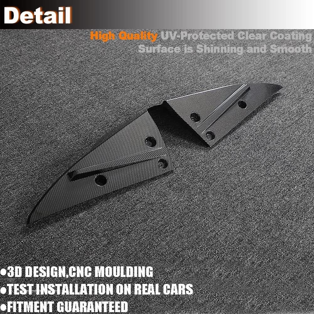MCARCAR KIT Real Carbon Fiber Rear Bumper Splitters for Tesla Model S Plaid 2021-2023 Sedan 4 Dor Rear Bumper Fins Bumper Canards CF Factory Outlet
