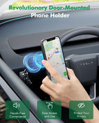 ESVNE Mag-Safe Phone Mount for Tesla Model 3 2024 2025 – Exclusive Door-Install Magnetic Car Mount for iPhone 16/15/14/13/12, Accessories for Tesla Model 3 Highland