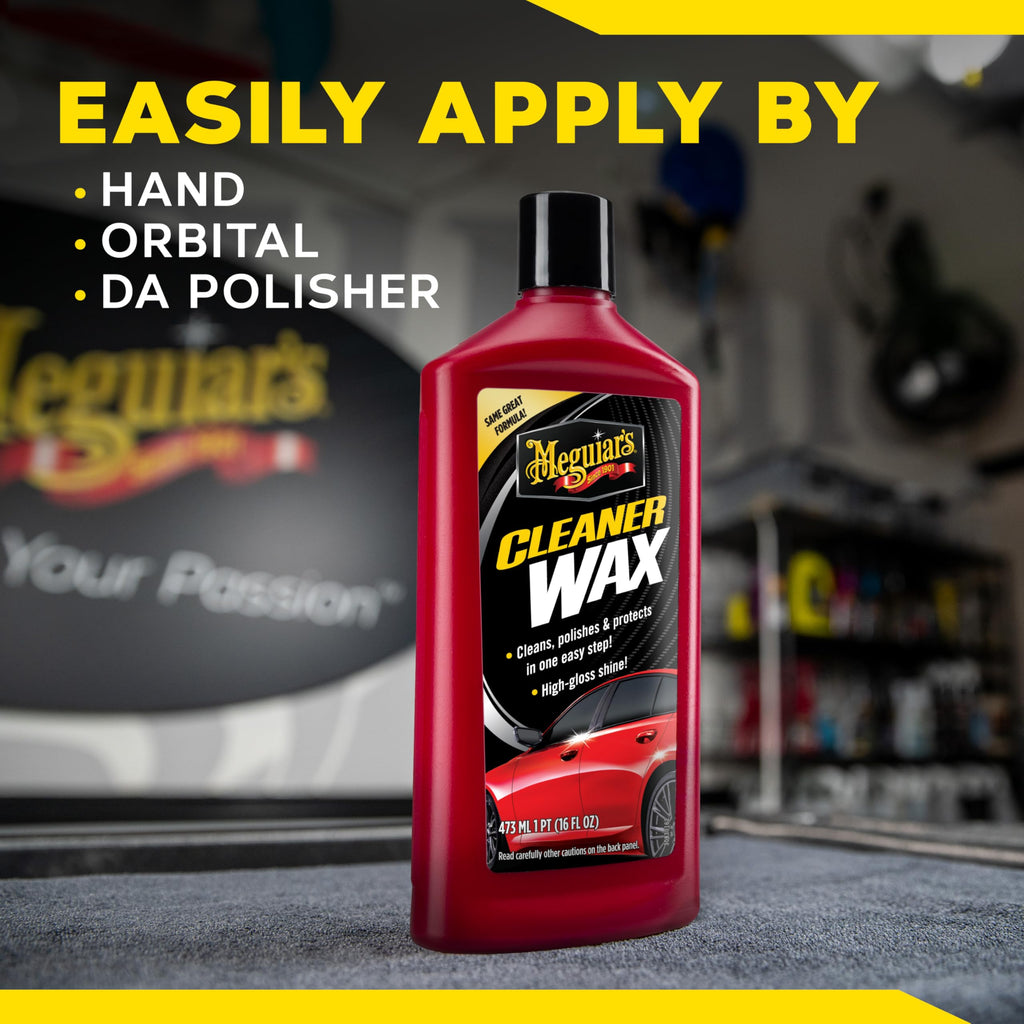 Meguiar's Cleaner Wax - Liquid Car Wax, Cleans, Polishes and Protects Your Vehicle - Easy to Use, Long-lasting Shine - 16 Oz