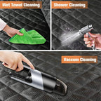 PETICON Dog Seat Covers for Tesla Model 3 & Y Back Seat with 2 Pack Door Protectors, 100% Waterproof Dog Hammock for Tesla with Mesh Window & Headrest Protection Prevents Scratches and Scuffs