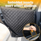 PETICON Dog Seat Covers for Tesla Model 3 & Y Back Seat with 2 Pack Door Protectors, 100% Waterproof Dog Hammock for Tesla with Mesh Window & Headrest Protection Prevents Scratches and Scuffs