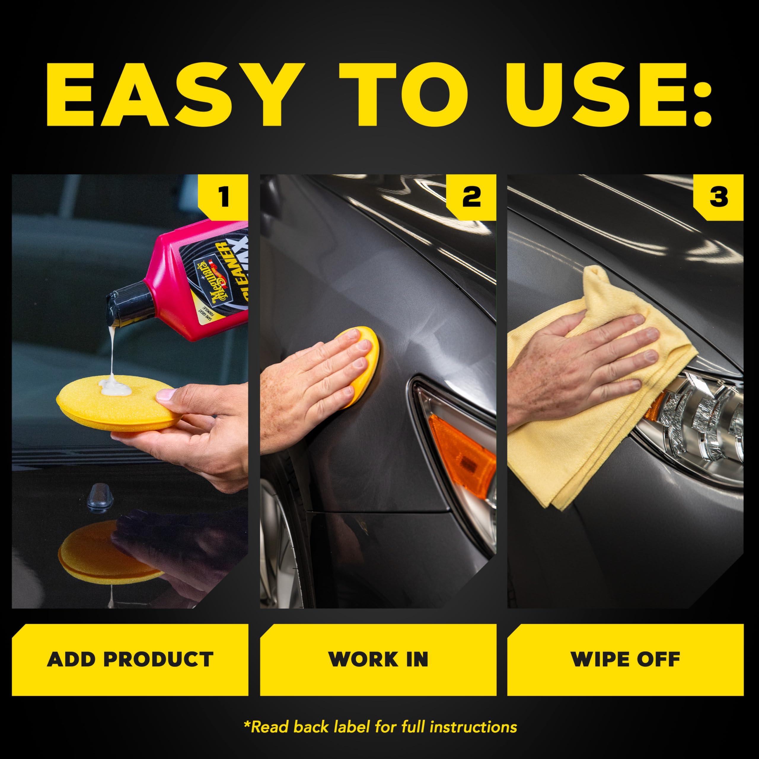 Meguiar's Cleaner Wax - Liquid Car Wax, Cleans, Polishes and Protects Your Vehicle - Easy to Use, Long-lasting Shine - 16 Oz