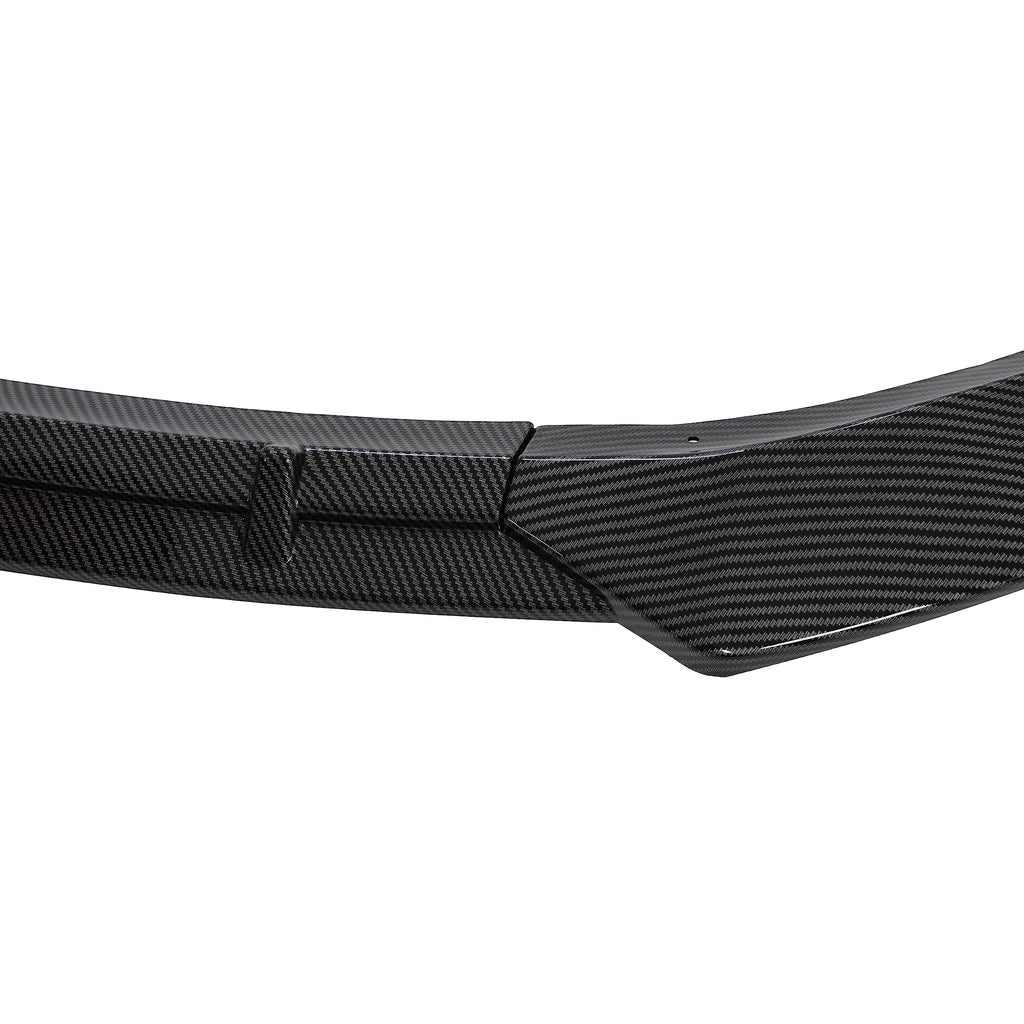 Carbon Fiber Style Front Lip Spoiler - FITS - 2016-2020 Tesla Model S - 3Pcs  Front Bumper Lip -FITS - 2016-2020 Tesla Model S 3Pcs - Carbon Fiber Style Front Lip Spoiler / Splitter / Air Dam / Body Kit / Trim  - $69.00