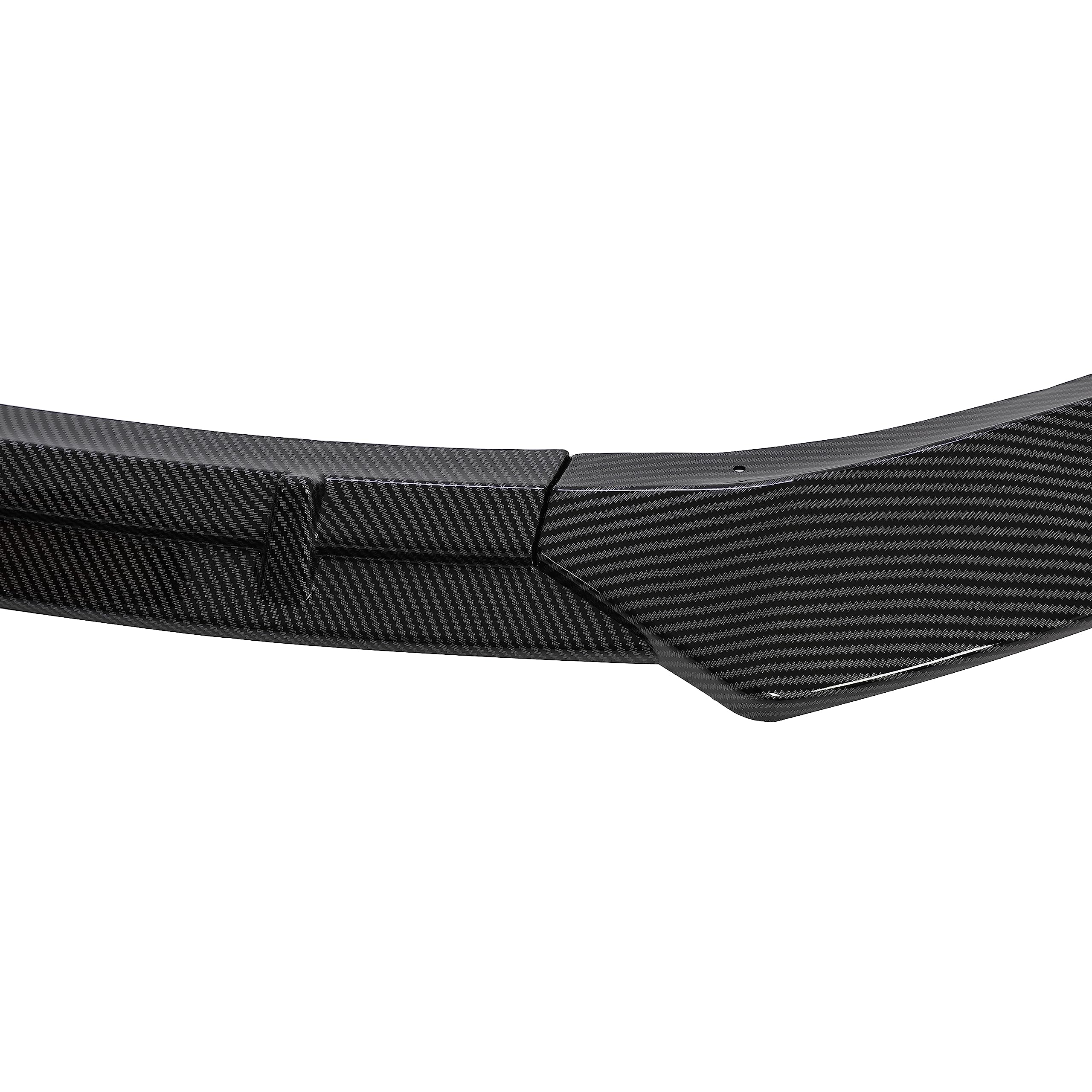 Carbon Fiber Style Front Lip Spoiler - FITS - 2016-2020 Tesla Model S - 3Pcs  Front Bumper Lip -FITS - 2016-2020 Tesla Model S 3Pcs - Carbon Fiber Style Front Lip Spoiler / Splitter / Air Dam / Body Kit / Trim  - $69.00