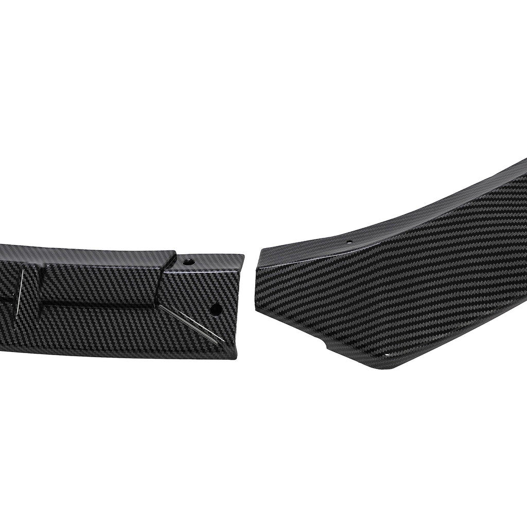 Carbon Fiber Style Front Lip Spoiler - FITS - 2016-2020 Tesla Model S - 3Pcs  Front Bumper Lip -FITS - 2016-2020 Tesla Model S 3Pcs - Carbon Fiber Style Front Lip Spoiler / Splitter / Air Dam / Body Kit / Trim  - $69.00