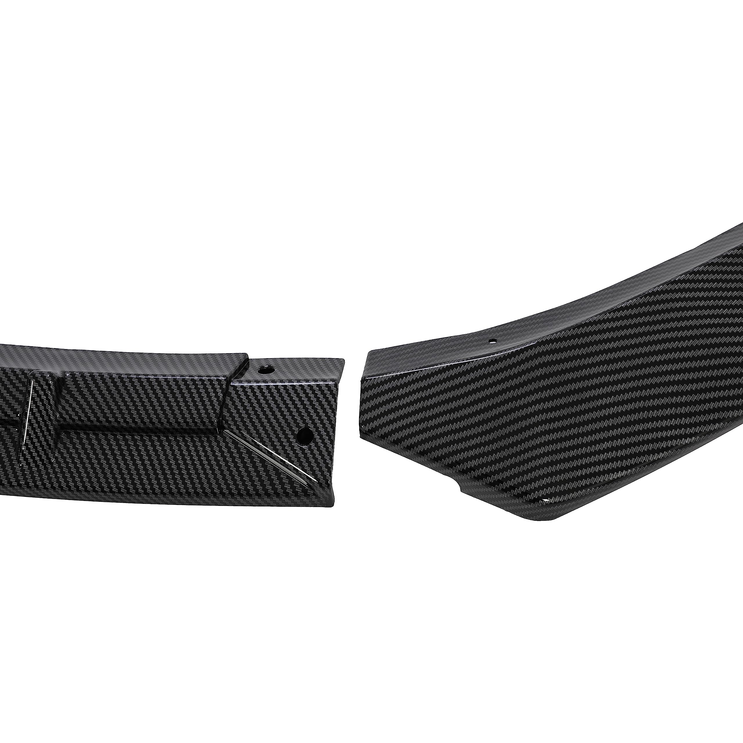Carbon Fiber Style Front Lip Spoiler - FITS - 2016-2020 Tesla Model S - 3Pcs  Front Bumper Lip -FITS - 2016-2020 Tesla Model S 3Pcs - Carbon Fiber Style Front Lip Spoiler / Splitter / Air Dam / Body Kit / Trim  - $69.00