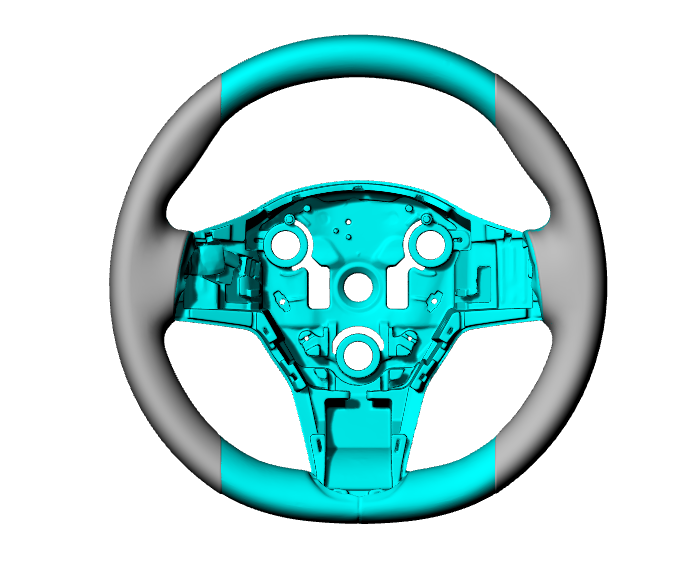 Dry Carbon Model Y Steering Wheel Cover Trims for Tesla Model Y Electric Performance Sedan 4-Door 2020-2023