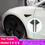 2Pcs Side Camera Protection Covers for Tesla Model 3/Y Ð ABS Fender Trim Cover (2024 Accessories)