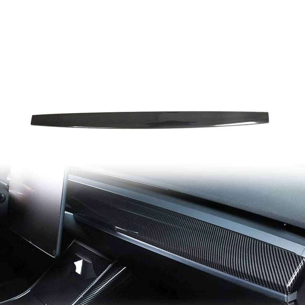 Carbon Fiber Dashboard Trim for Tesla Model 3 & Model Y | Premium Dry Carbon Interior