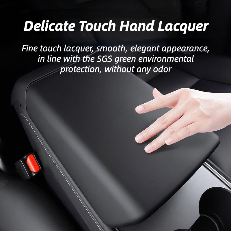 ABS Carbon Fiber Car Arm Rest Box Cover for Tesla Model 3/Y Original Factory Customization