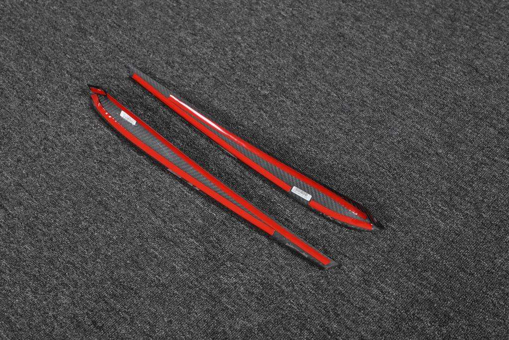 Tesla Model 3 - REAL - Carbon Fiber Door Molding Trim | Dry Carbon Interior Upgrade
