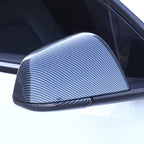 Carbon Fiber Rearview Mirror Housing Side Mirror Cover Cap Trim Full Wrapped for Tesla Model Y