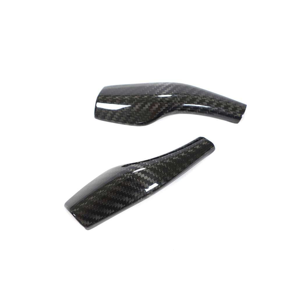 Dry Carbon Fiber Gear Shift Covers for Tesla Model 3 & Model Y 2017-2022 Ð Prepreg Carbon Fiber Upgrade